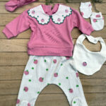 Oekotex Sertifikalı Organik %100 Pamuk Çilekli 2'li Kız Çocuk Takım