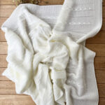 Triko Tek Kat Bebek Battaniye Krem 90×100 Cm-Zincir Desenli