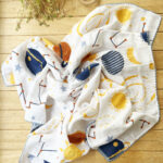 Tek Kat Gezegen Desenli %100 Pamuk Müslin Battaniye ve Örtü 85X80 CM