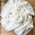 Triko Örgülü Wellsoft Döşemeli İncili 100 x 100 cm Bebek battaniyesi