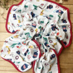 Naturel Pamuklu 80x90 cm Tek Kat Zürafalı Penye Bebek Battaniye