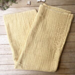 80x100cm 4 Katlı Hardal Renk Müslin Battaniye %100 Pamuk Müslin