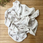 Naturel Ayıcık Pamuklu 80×95 cm Tek Kat Penye Bebek Battaniye