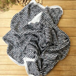 Naturel Pamuklu 80x90 cm Tek Kat Denizci Penye Bebek Battaniye