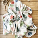 Miniworld Yaprak Desenli Pamuklu 80×90 cm Tek Kat Penye Bebek Battaniye