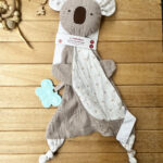 Mammaso Kelebek Diş Kaşıyıcılı Sevimli Koala %100 Pamuklu Müslin Uyku Arkadaşı -Bej