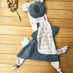 Mammaso Kelebek Diş Kaşıyıcılı Sevimli Koala %100 Pamuklu Müslin Uyku Arkadaşı -Indigo