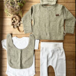 MoiNoi %100 Pamuk 5'li Hastane Çıkış Seti-Haki