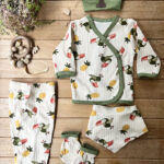 Organik Renkli Papağanlı Unisex 5'li Hastane Çıkışı