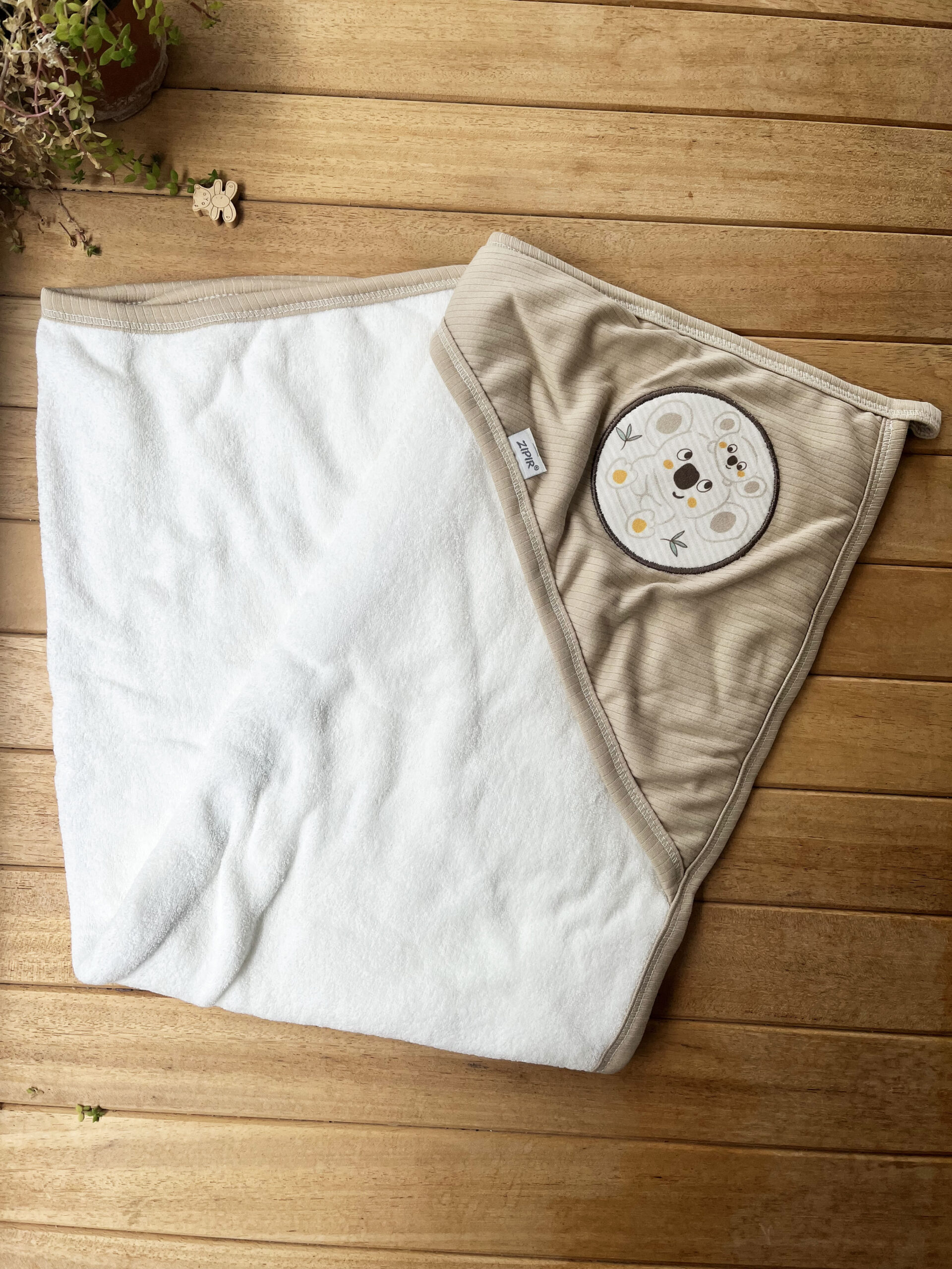 IMG_2785 Pamuklu 75×75 Koala Bebek Havlusu / Kundak - Görsel 1