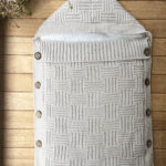 Dışı Triko İçi Wellsoft Yumuşacık Sepet Örgü Desenli Kundak-Bej