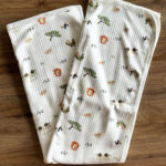 %100 Organik Pamuk Orman Desenli Organik Pamuk Penye Battaniye