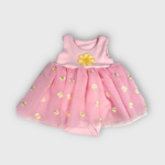 Nayinom Pembe Papatya Desenli Kız Bebek Elbise