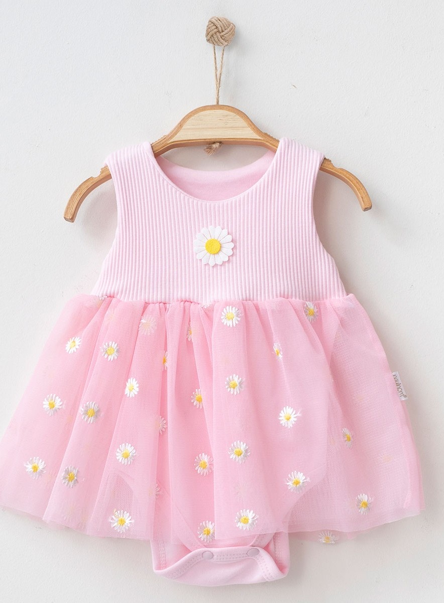 Papatya Detaylı Kız Bebek Elbise – Şık ve Rahat Günlük & Özel Gün Elbisesi Papatya Detaylı Kız Bebek Elbise – Şık ve Rahat Günlük & Özel Gün Elbisesi - Görsel 1
