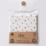 Yaprak Desenli Lüx Ağız Mendili 22x22 cm – Yumuşak Pamuklu Bebek Ağız Bezi